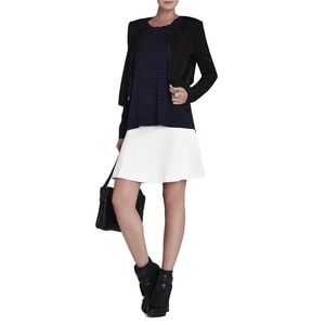 BCBGMaxAzria Jackets & Coats - BCBGMAXAZRIA FLORA RUFFLE FRONT BLACK JACKET SZ M BCBGMaxAzria Jackets & Coats - BCBGMAXAZRIA FLORA RUFFLE FRONT BLACK JACKET SZ M